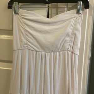 Soma medium white midi dress; strapless